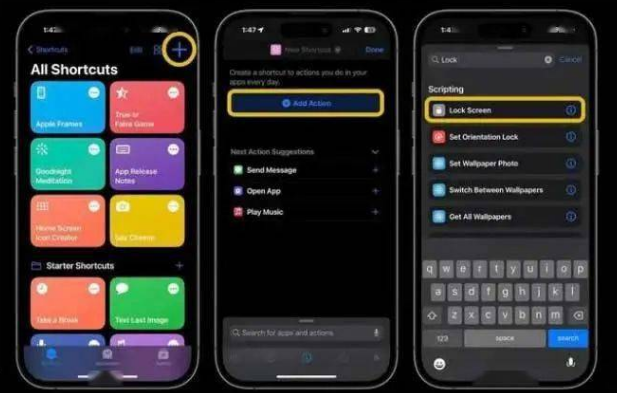惠安苹果14锁屏维修店分享iPhone14升级iOS16.4后如何创建锁屏快捷方式 